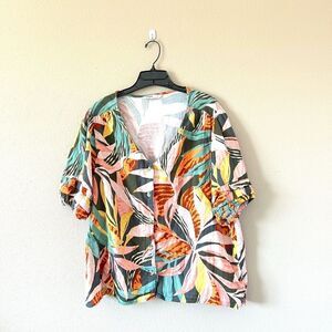 Sonoma Tropical Print Button Down Shirt